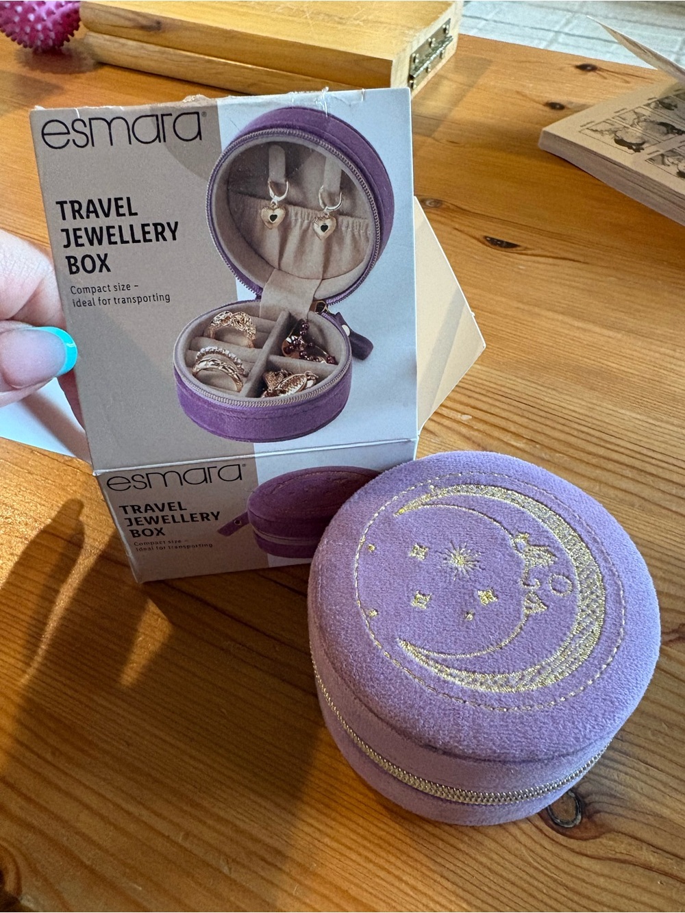 Esmara Purple Travel Jewellery Box
